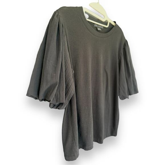 Sanctuary - Dream State Tee, Black Puff Sleeve Top Size Medium - Picture 11 of 13